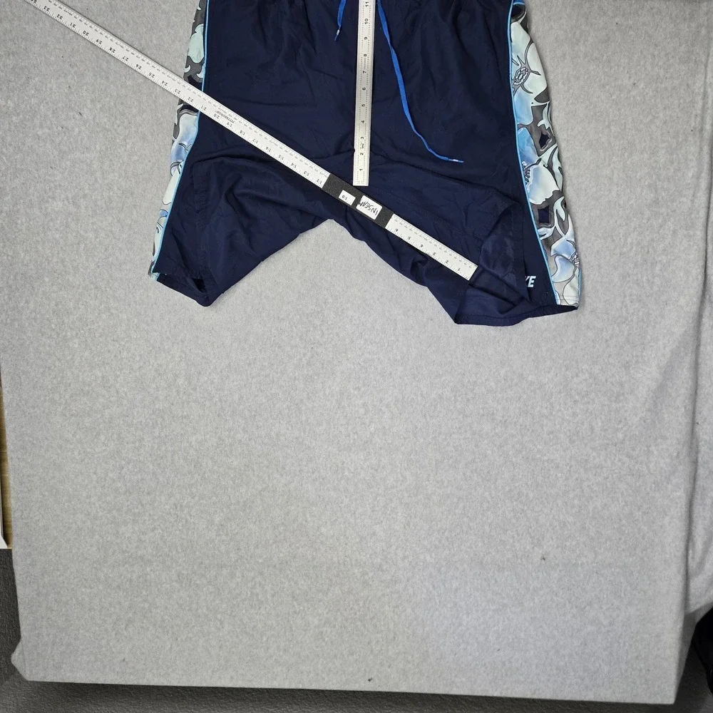 Nike Men Shorts XXL Navy Blue Swimwear Floral Trunks Logo